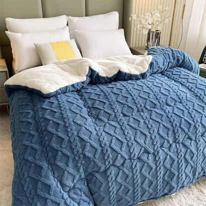 "ANITA" Double Quilted Plush Quilt Thickened For Warmth